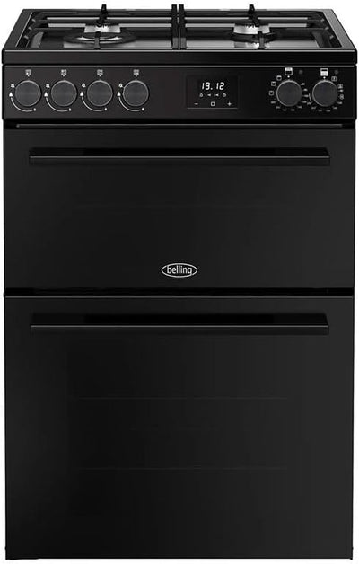 Double Oven Dual Fuel Cooker 99L 60cm Black