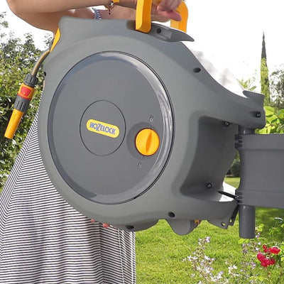 HOZELOCK - Auto Reel Wall-mounted 40m: Easy to Install, Child-lock, Auto-rewind